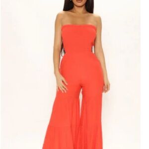 Fashion Nova Orange Jumpsuit